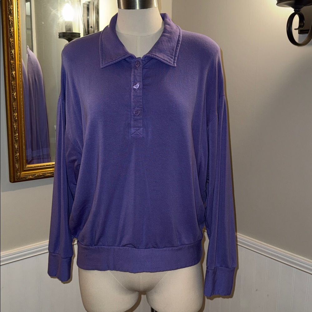 Stateside Purple Collared Shirt. Large. EUC